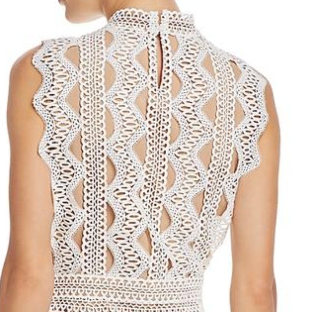 NWT! Lucy Paris Lace Detail Sheath Dress White - Picture 4 of 5